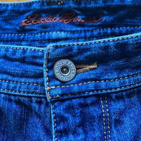 WOMEN’S EDDIE BAUER NATURAL FIT PURPLE PLAID FLANNEL LINED JEANS SIZE 14 - Picture 7 of 9